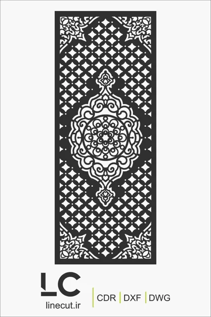 طرح برش لیزر درب و نرده فلزی